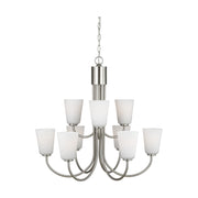 Generation GLC1139 Miles 9-lt 29" Chandelier - Brushed Nickel
