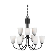 Generation GLC1139 Miles 9-lt 29" Chandelier - Midnight Black