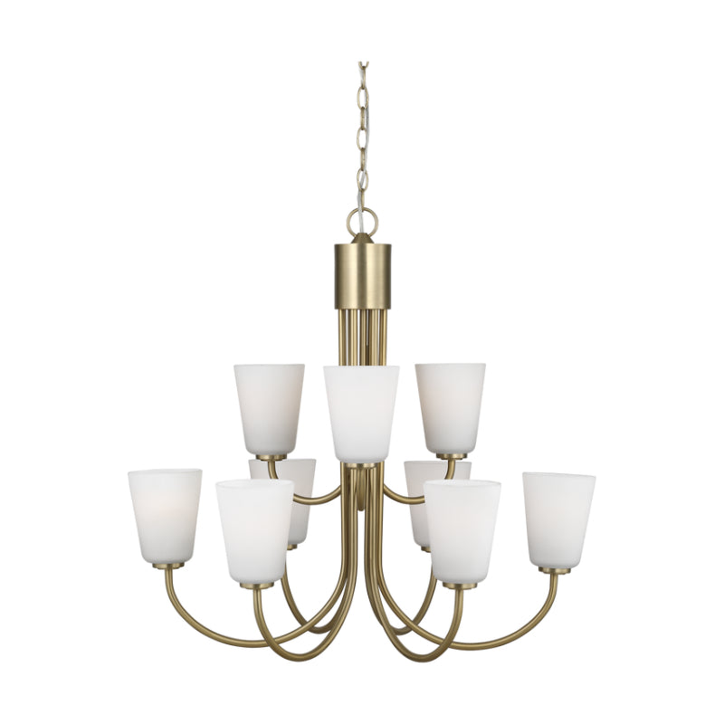 Generation GLC1139 Miles 9-lt 29" Chandelier - Satin Brass