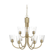 Generation GLC1169 Miles 9-lt 29" Chandelier - Satin Brass