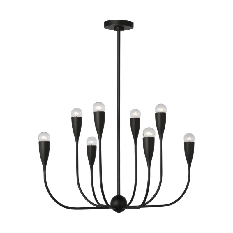 Generation GLC1218 Maya 8-lt 27" Chandelier - Midnight Black
