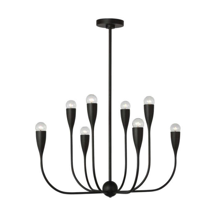 Generation GLC1218 Maya 8-lt 27" Chandelier - Midnight Black