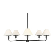 Generation GLC1235 Mendota 5-lt 40" Chandelier - Midnight Black