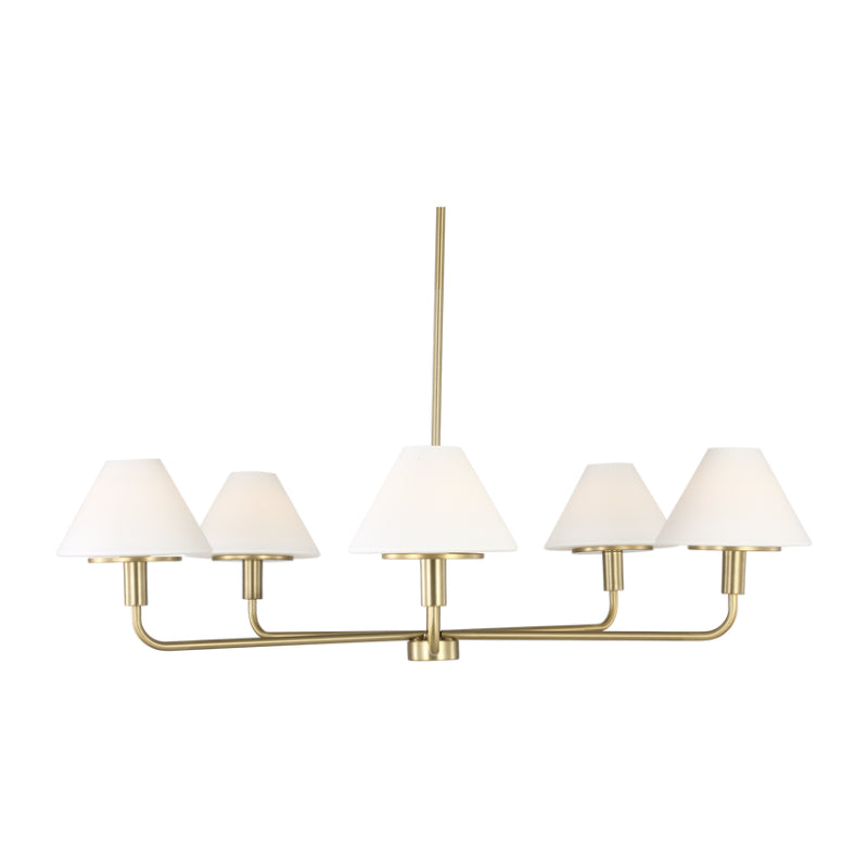 Generation GLC1235 Mendota 5-lt 40" Chandelier - Satin Brass