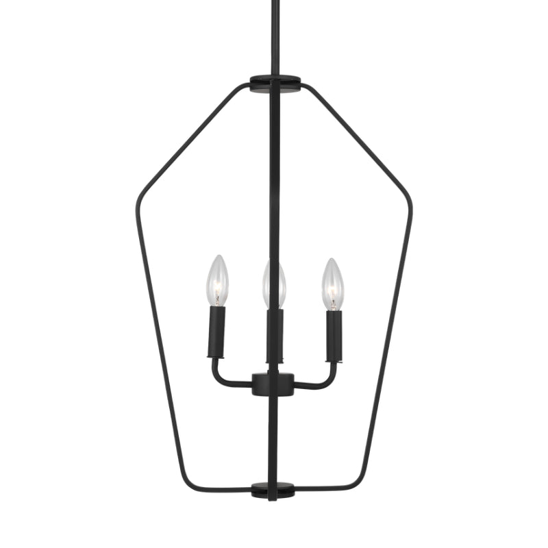 Generation GLC1264 Kennan 4-lt 16" Chandelier - Midnight Black