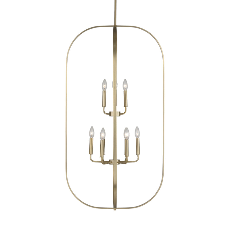 Generation GLC1329 Loretto 9-lt 24" Chandelier - Satin Brass