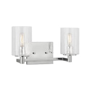 Sea Gull GLV1032 Parker 2-lt 14" Wall/Bath Sconce - Chrome