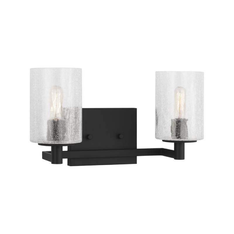 Sea Gull GLV1032 Parker 2-lt 14" Wall/Bath Sconce - Midnight Black