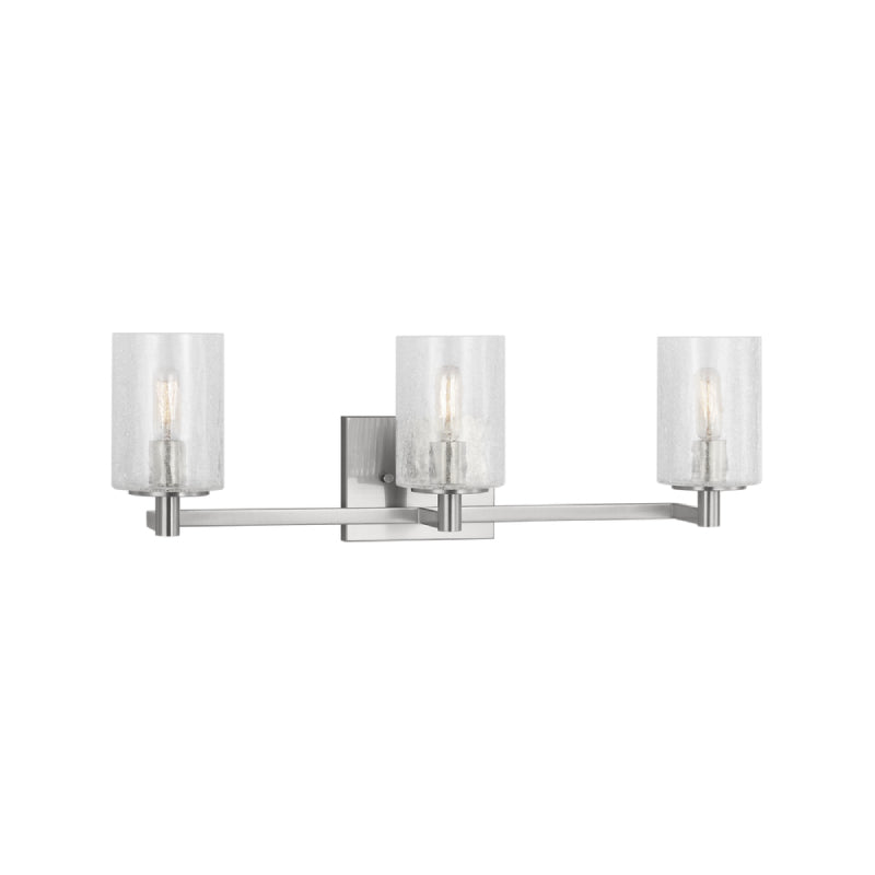 Sea Gull GLV1033 Parker 3-lt 25" Wall/Bath Sconce - Brushed Steel