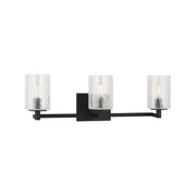 Sea Gull GLV1033 Parker 3-lt 25" Wall/Bath Sconce - Midnight Black