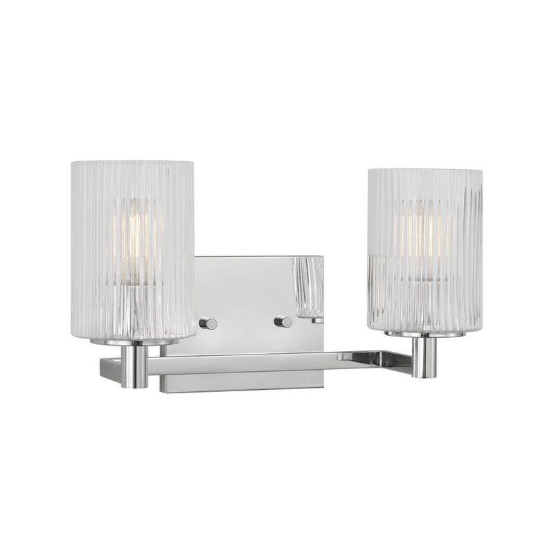 Sea Gull GLV1042 Lando 2-lt 14" Wall/Bath Sconce - Chrome