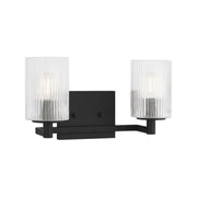 Sea Gull GLV1042 Lando 2-lt 14" Wall/Bath Sconce - Midnight Black