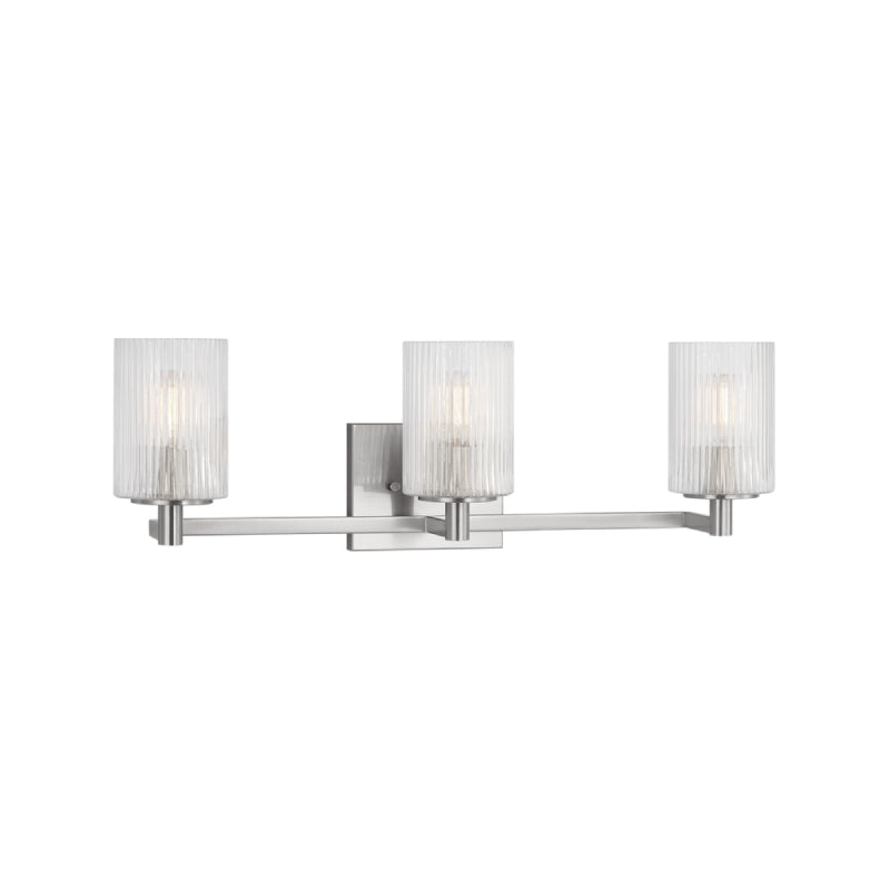 Sea Gull GLV1043EN Lando 3-lt 25" LED Wall/Bath Sconce - Brushed Steel