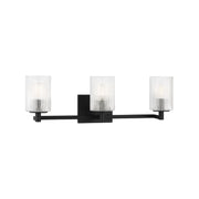 Sea Gull GLV1043EN Lando 3-lt 25" LED Wall/Bath Sconce - Midnight Black