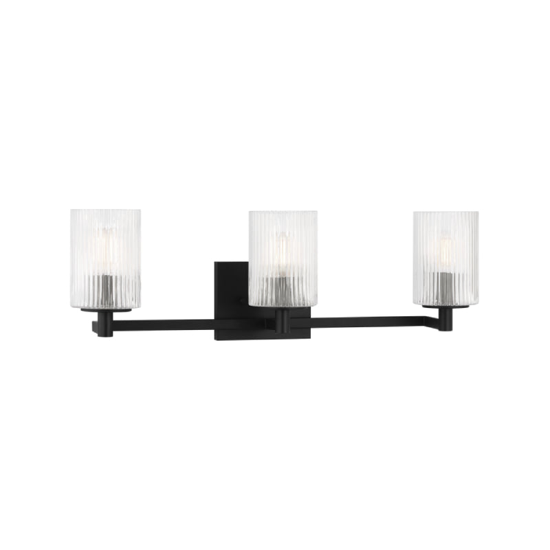 Sea Gull GLV1043EN Lando 3-lt 25" LED Wall/Bath Sconce - Midnight Black