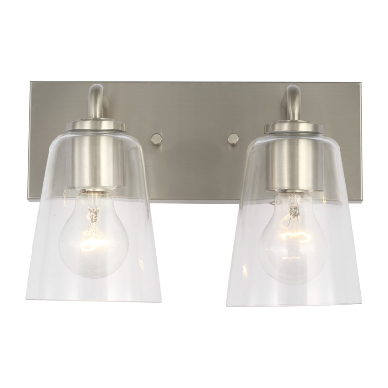 Generation GLV1062 Miles 2-lt 12" LED Vanity - Brushed Nickel