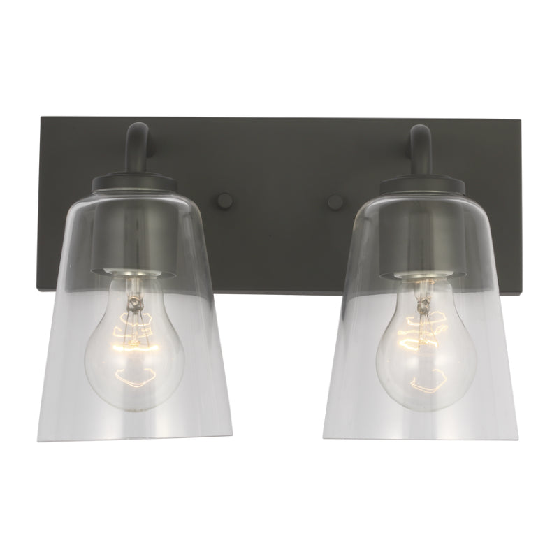 Generation GLV1062 Miles 2-lt 12" LED Vanity -Midnight Black