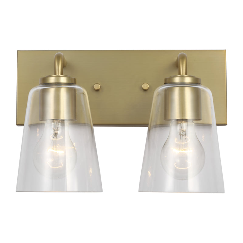 Generation GLV1062 Miles 2-lt 12" LED Vanity - Satin Brass