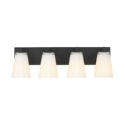 Generation GLV1104 Upson 4-lt 24" Extra Large Vanity Light - Midnight Black
