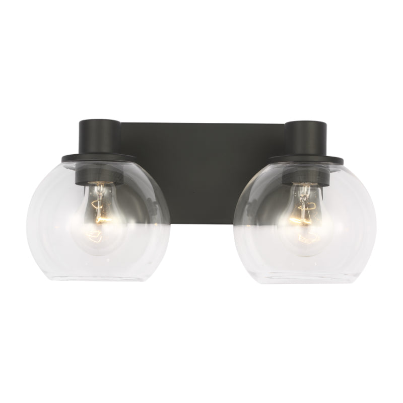 Generation GLV1122 Rito 2-lt 15" LED Bath Light - Midnight Black