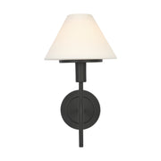 Generation GLW1011 Mendota 1-lt 14" Tall Wall Sconce - Midnight Black