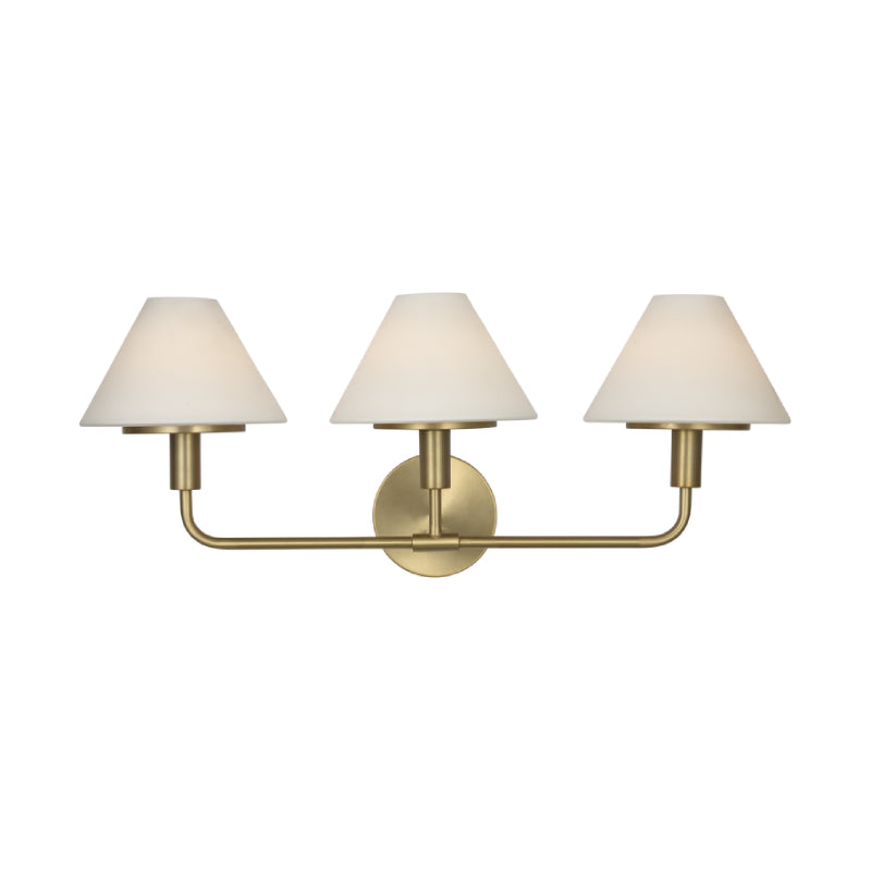 Generation GLW1033 Mendota 3-lt 27" Large Wall Sconce - Satin Brass
