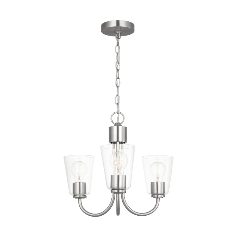 Generation GLC1153 Miles 3-lt 18" Chandelier - Brushed Nickel