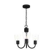 Generation GLC1153 Miles 3-lt 18" Chandelier - Midnight Black
