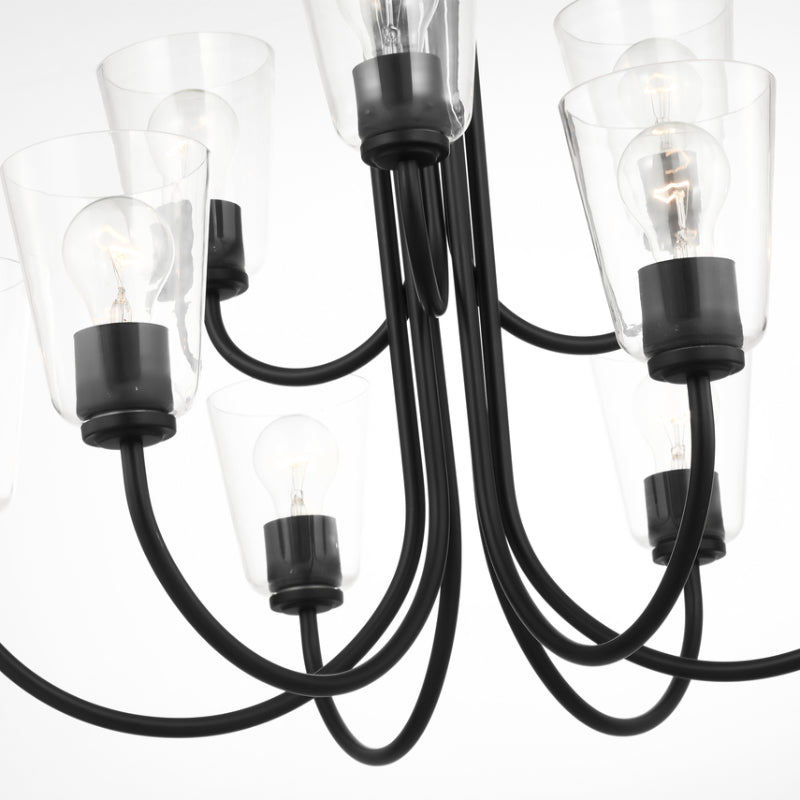 Generation GLC1169 Miles 9-lt 29" Chandelier - Midnight Black
