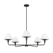 Generation GLC1235 Mendota 5-lt 40" Chandelier - Midnight Black