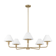 Generation GLC1235 Mendota 5-lt 40" Chandelier - Satin Brass