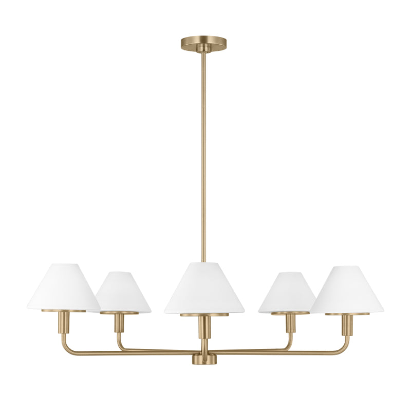 Generation GLC1235 Mendota 5-lt 40" Chandelier - Satin Brass