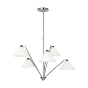 Generation GLC1255 Werley 5-lt 32" Large Chandelier - Brushed Nickel