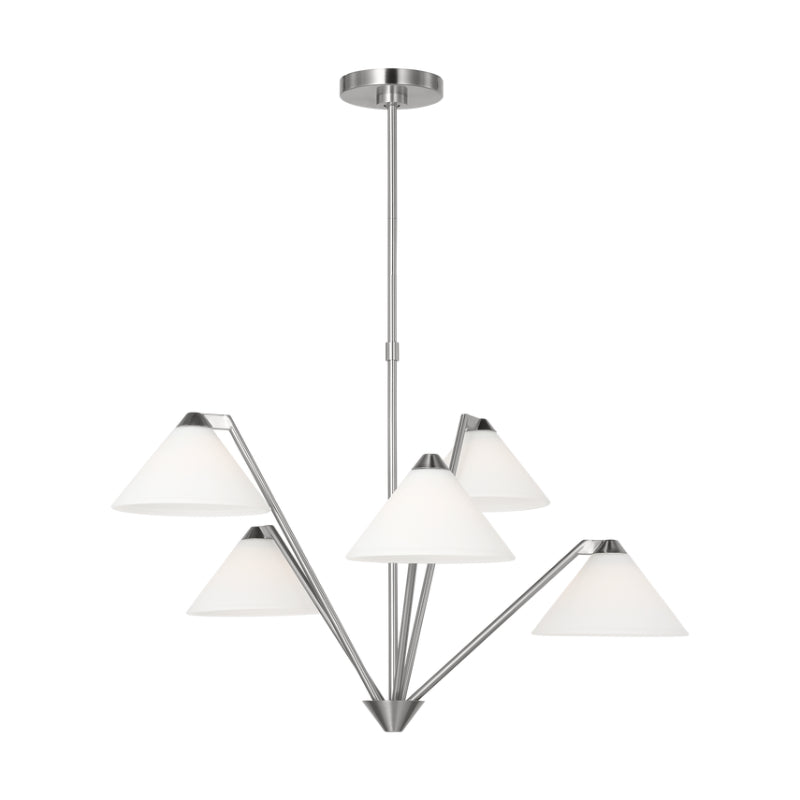 Generation GLC1255 Werley 5-lt 32" Large Chandelier - Brushed Nickel