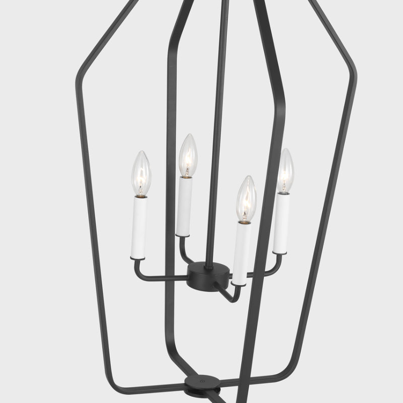Generation GLC1274 Kennan 4-lt 19" Chandelier - Midnight Black