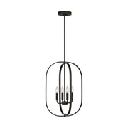 Generation GLC1304 Loretto 4-lt 16" Chandelier - Midnight Black