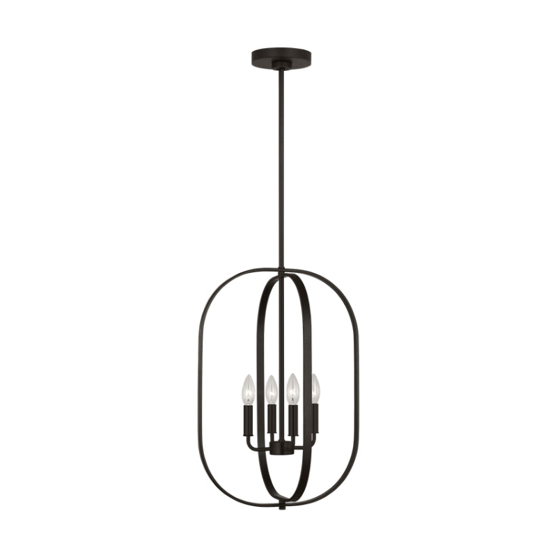 Generation GLC1304 Loretto 4-lt 16" Chandelier - Midnight Black