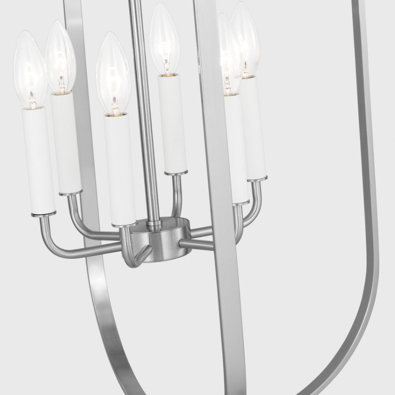 Generation GLC1316 Loretto 6-lt 19" Chandelier - Brushed Nickel