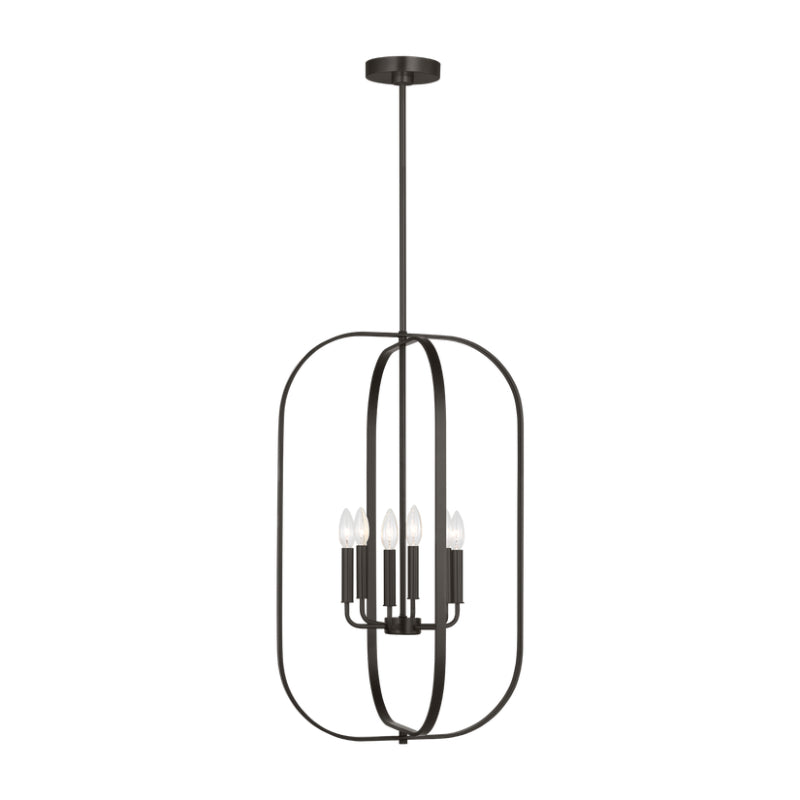 Generation GLC1316 Loretto 6-lt 19" Chandelier - Midnight Black