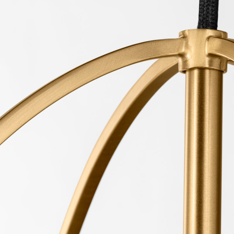 Visual Comfort GLP1071 Norman 1-lt 16" LED Large Pendant - Satin Brass with Blonde Rattan