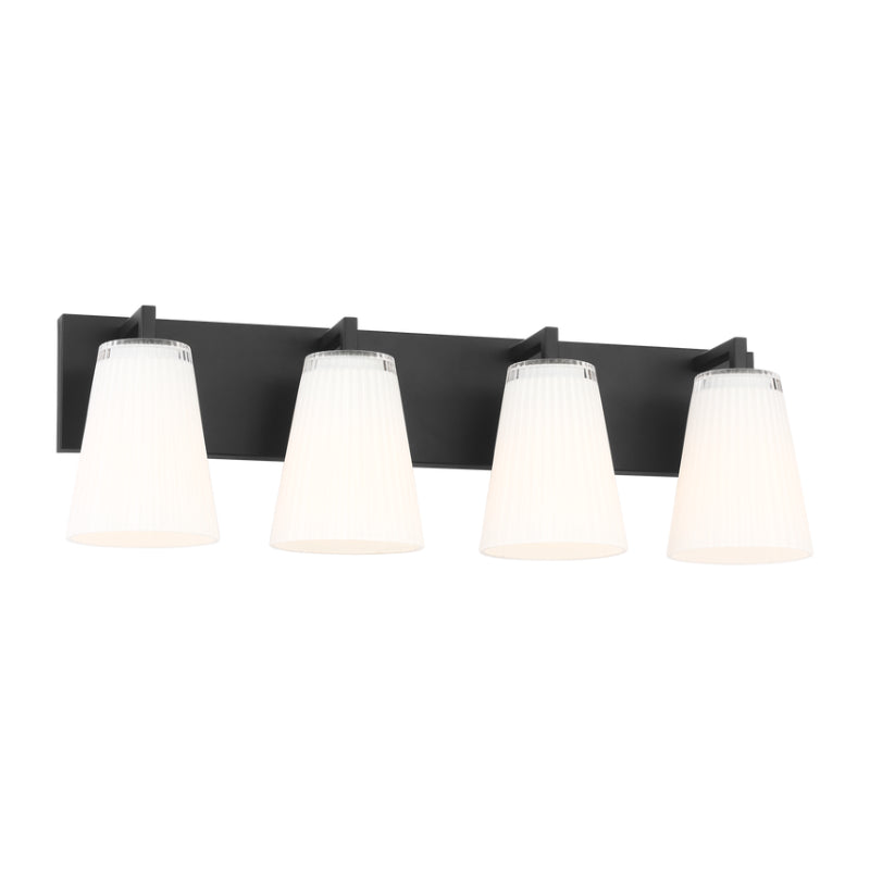 Generation GLV1104 Upson 4-lt 24" Extra Large Vanity Light - Midnight Black