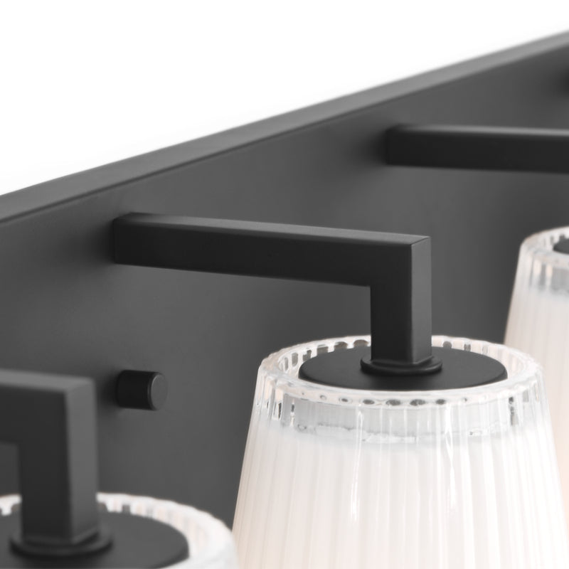 Generation GLV1104 Upson 4-lt 24" Extra Large Vanity Light - Midnight Black