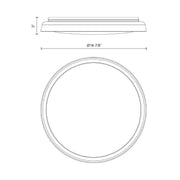 Kuzco FM43117 Hampton 1-lt 17" LED Flush Mount, 5CCT Selectable