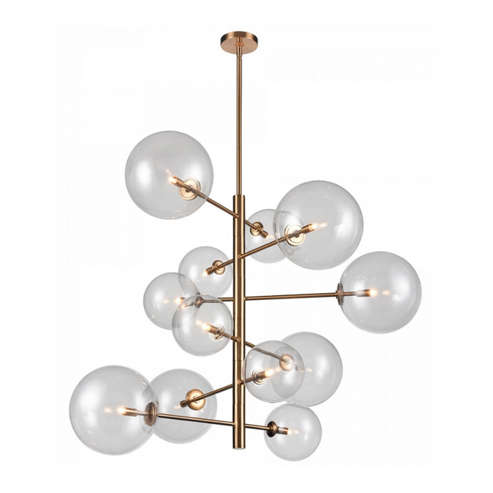 Avenue Lighting HF4212 Delilah 12-lt 43" LED Chandelier - Aged Brass