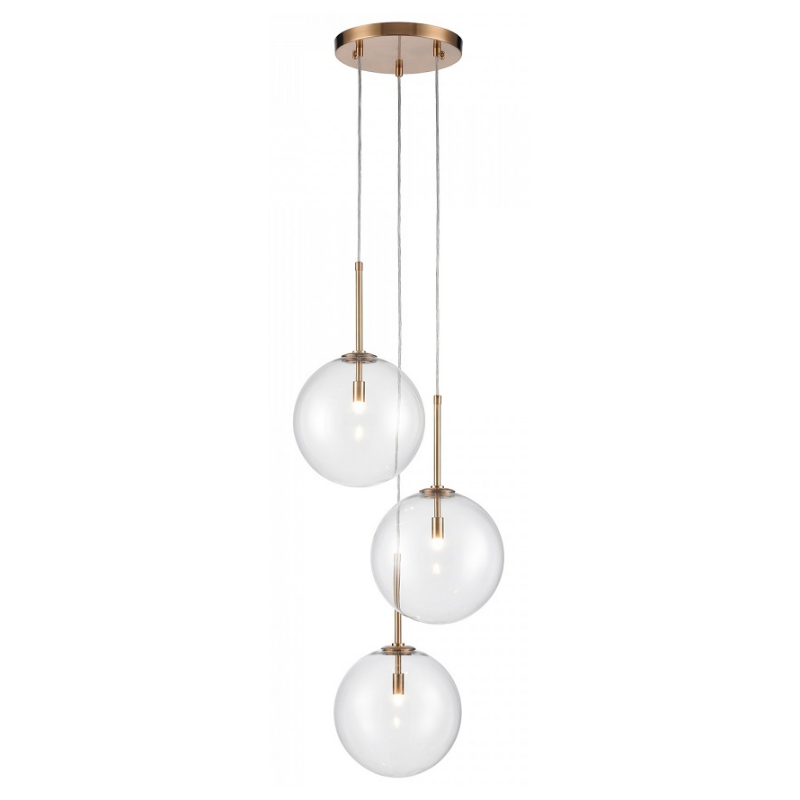 Avenue Lighting HF4233 Delilah 3-lt 17" LED Pendant - Aged Brass