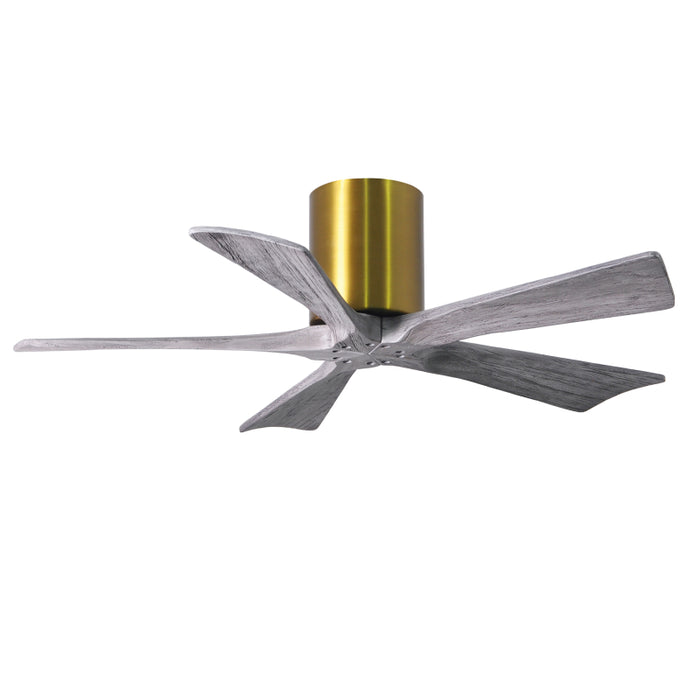 Matthews Fan IR5H Irene-5H 42" Hugger Ceiling Fan - Brushed Brass/Barn Wood