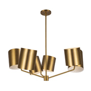 Kuzco CH58830 Keiko 6-lt 31" Chandelier-Brushed Gold