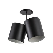 Kuzco SF58814 Keiko 2-lt 14" Semi Flush-Black