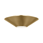 Visual Comfort KF1111 Echo 1-lt 12" LED Medium Flush Mount and Wall Sconce - Burnished Brass