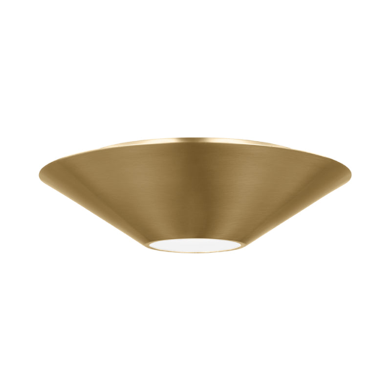 Visual Comfort KF1111 Echo 1-lt 12" LED Medium Flush Mount and Wall Sconce - Burnished Brass